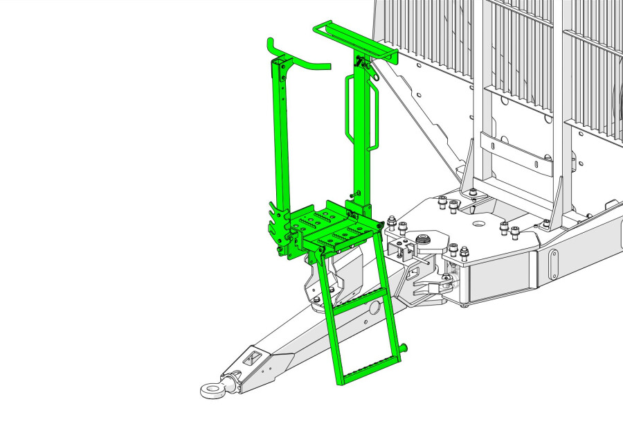 Platform on drawbar - D1