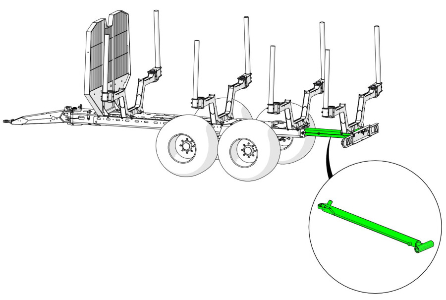 Hydraulic cylinder for frame extension - HEx