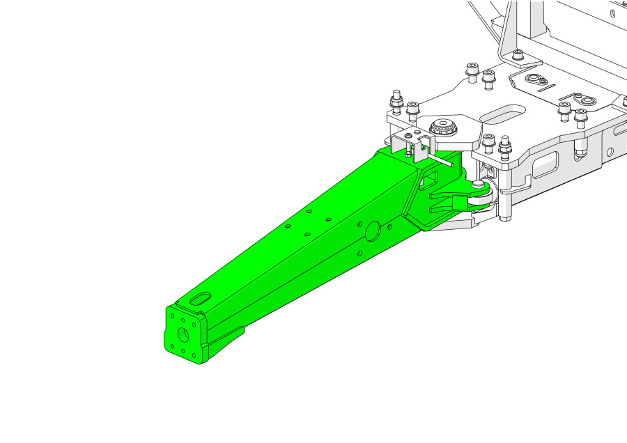 Austrian low type drawbar without htich - C3