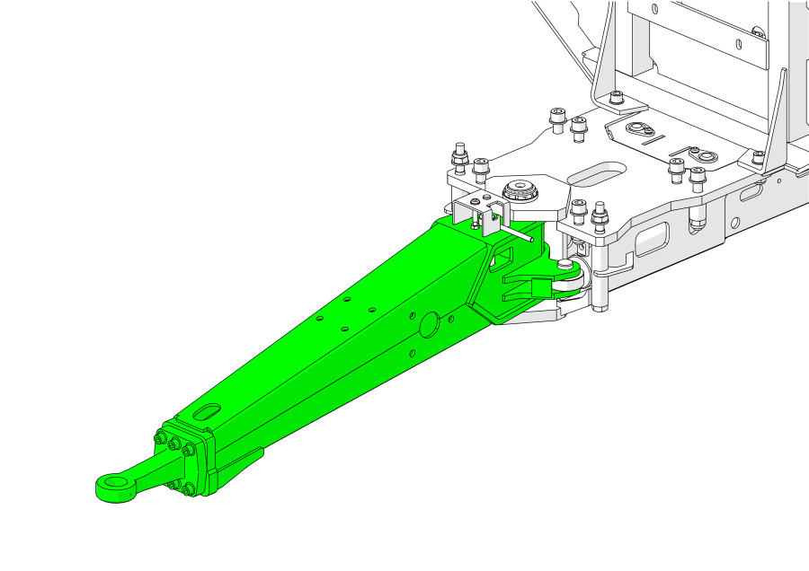 Austrian low type drawbar with hitch - C5