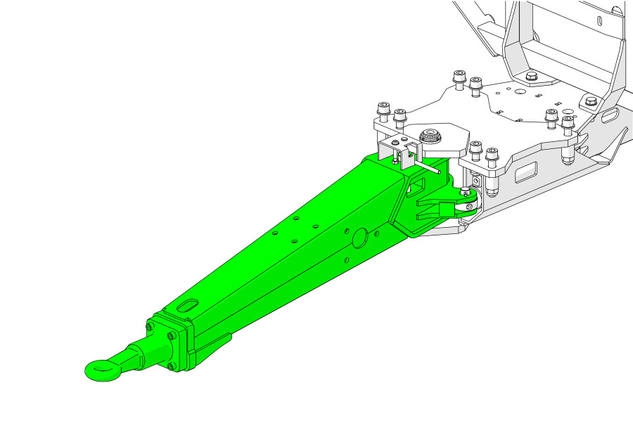 Austrian low type drawbar with revolving hitch - C9