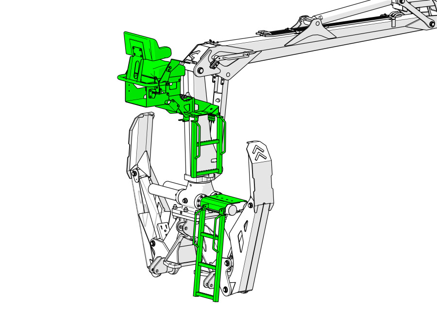 Operator seat on top of the boom - HSB