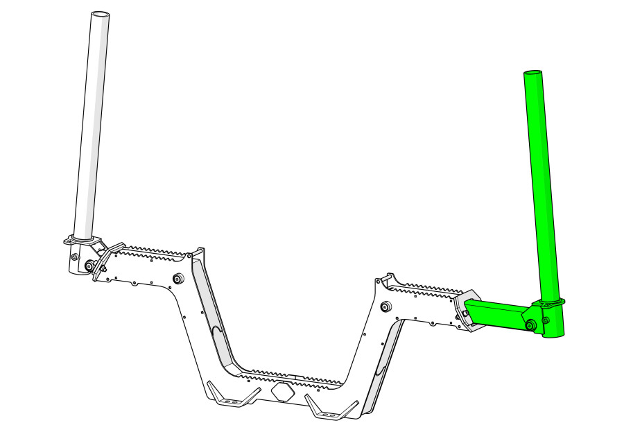 Forwarder type hydraulic bunk extension - PA-H