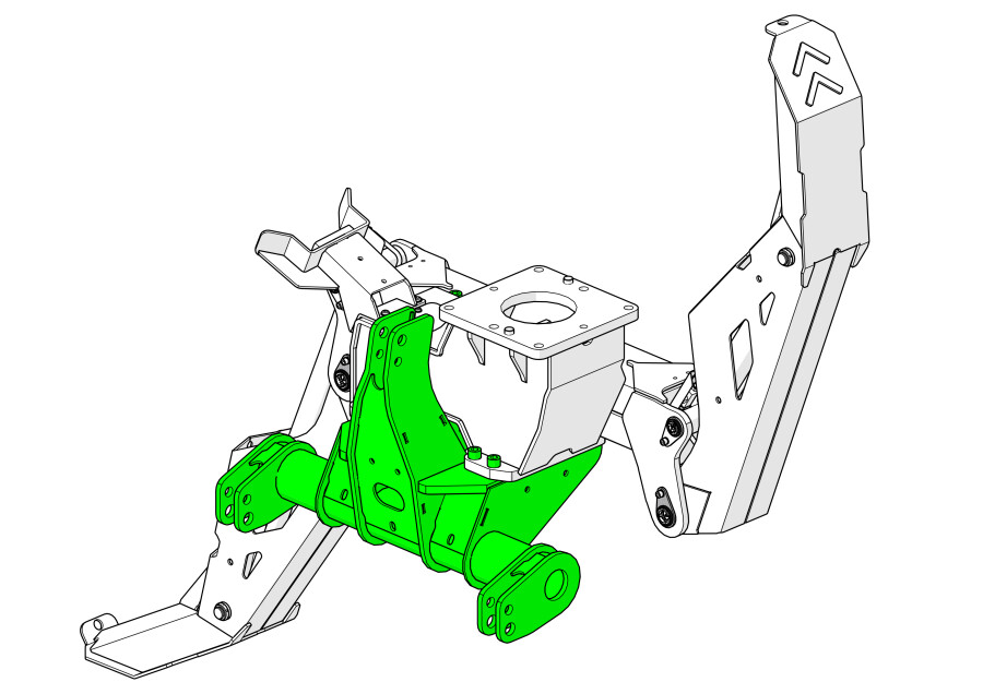 3 point linkage for B10 support legs - 3PL