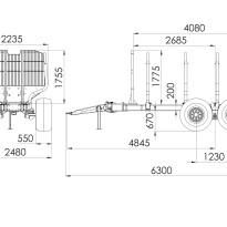 Forest trailer PALMS 14D