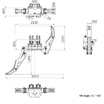 Support legs HD type with crane tilt - B11