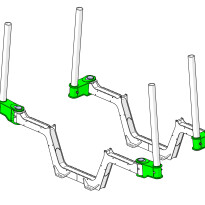 Forwarder type bunk adapter for wider loading area - PA