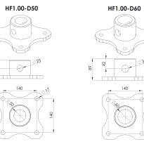 Adapter for axle type rotator - HF1