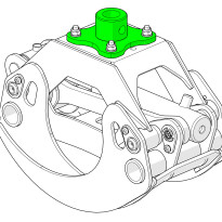 Adapter for axle type rotator - HF1