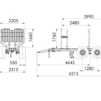 Forest trailer PALMS 12U